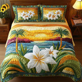 Set de lenjerie de pat matlasată cu 3 piese - Aloha Spirit — imagine 1