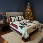 Set de lenjerie de pat matlasată din 3 piese - Snow Friends — imagine 3