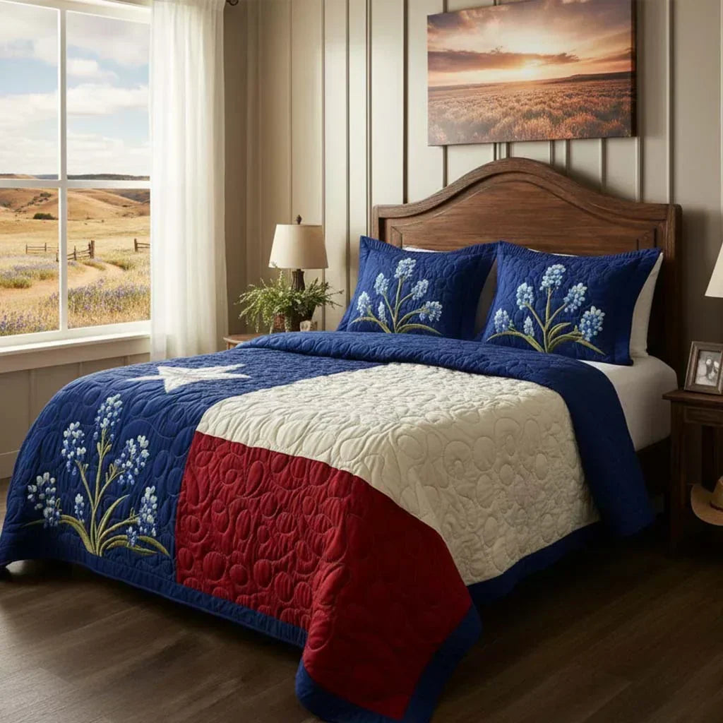 Set de lenjerie de pat matlasată cu 3 piese - Stolz Texas — imagine 2