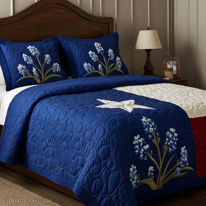 Set de lenjerie de pat matlasată cu 3 piese - Stolz Texas — imagine 3