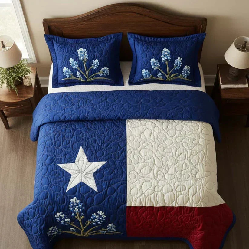 Set de lenjerie de pat matlasată cu 3 piese - Stolz Texas — imagine 4