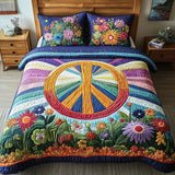 Set de lenjerie de pat matlasată cu 3 piese - Tie Dye Dreams — imagine 1