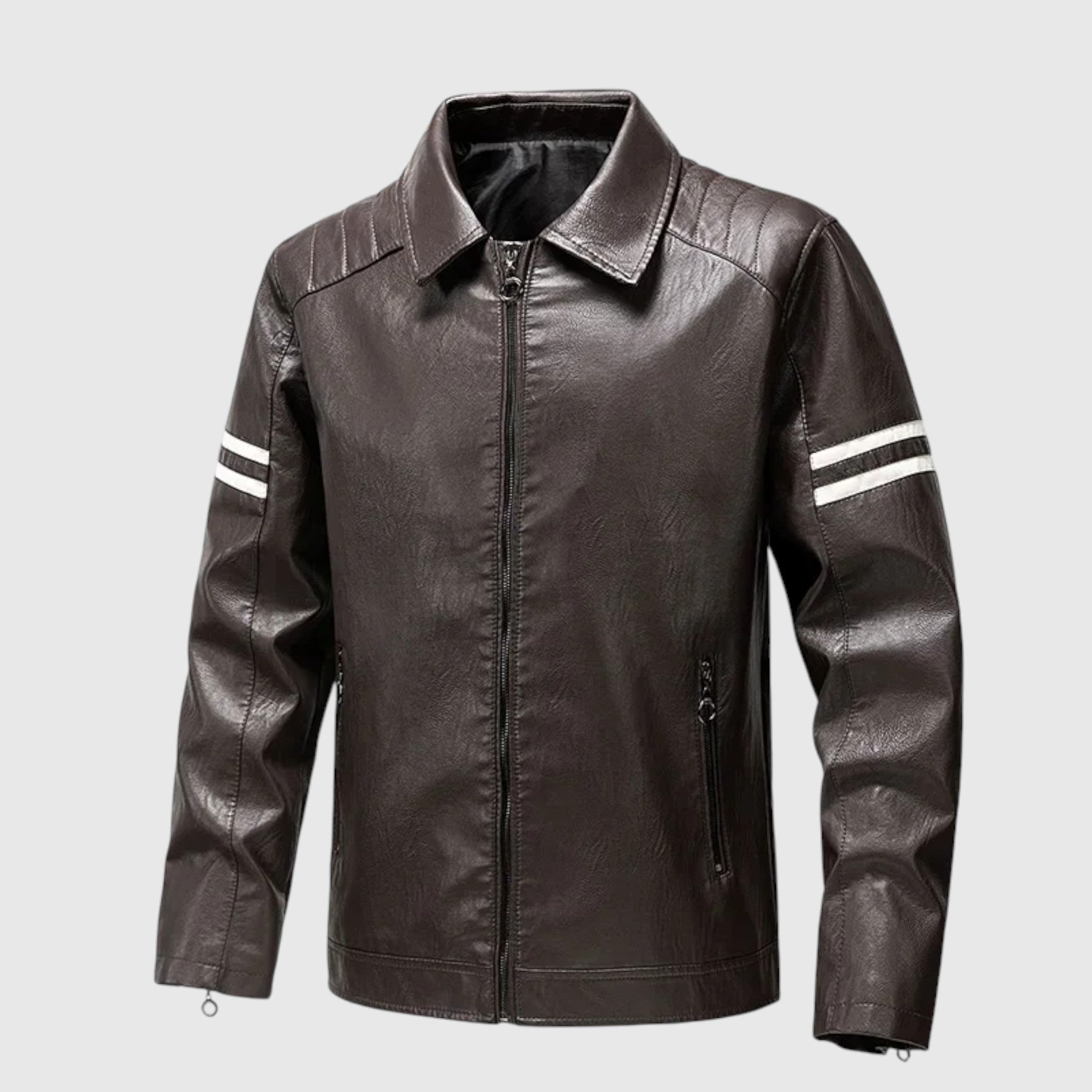 Velizar - Geacă biker din piele ecologică — imagine 2