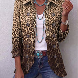 Abigail - Palton cu imprimeu de leopard și volane — imagine 1