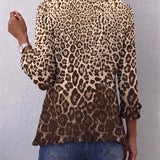 Abigail - Palton cu imprimeu de leopard și volane — imagine 2