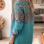 Abigail - Jachetă din denim cu imprimeu retro de leopard — imagine 2