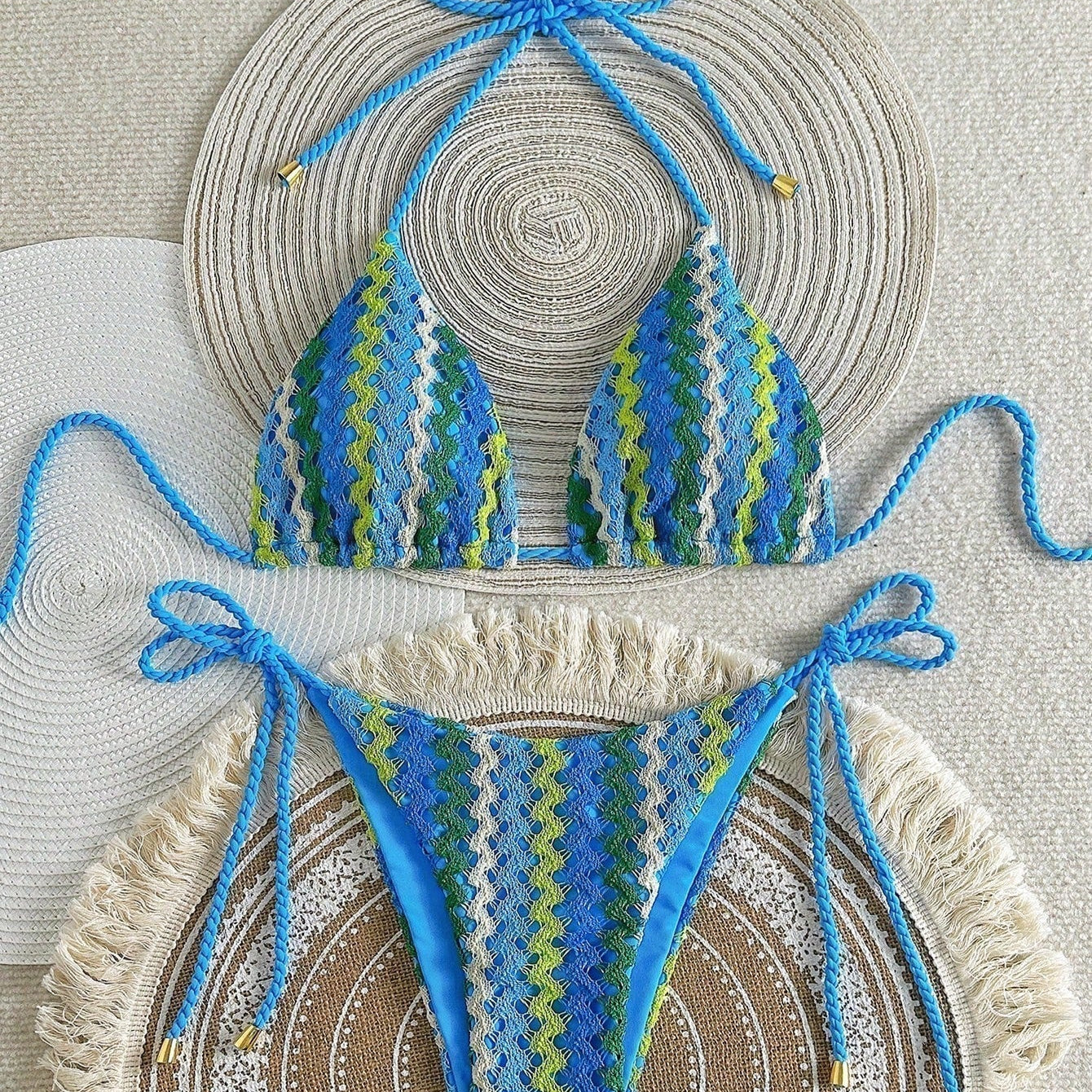 Adalynn - Costume de baie triunghiulare cu aspect croșetat — imagine 1