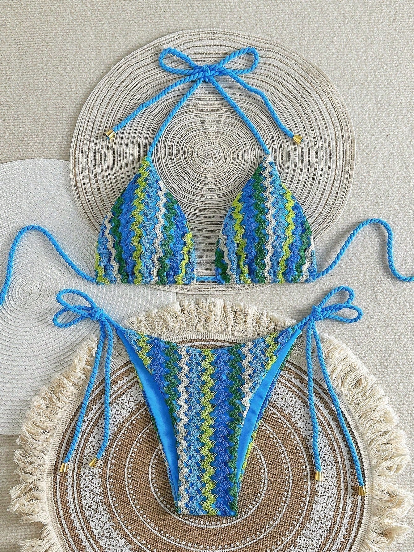 Adalynn - Costume de baie triunghiulare cu aspect croșetat — imagine 1