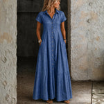 Adalynn - rochie lungă din denim — imagine 1