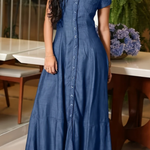Adalynn - rochie lungă din denim — imagine 3