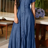 Adalynn - rochie lungă din denim — imagine 3