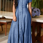 Adalynn - rochie lungă din denim — imagine 8