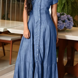 Adalynn - rochie lungă din denim — imagine 8