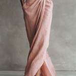 Adeline - rochie maxi roz din in — imagine 8