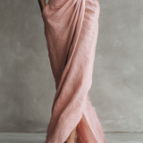 Adeline - rochie maxi roz din in — imagine 8