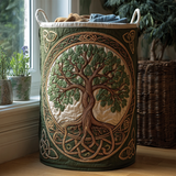 Coș de rufe matlasat - Peisaj natural cu model — imagine 6