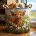 Coș de rufe matlasat - Highland Cow — imagine 7