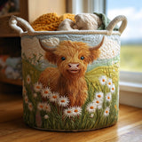 Coș de rufe matlasat - Highland Cow — imagine 7