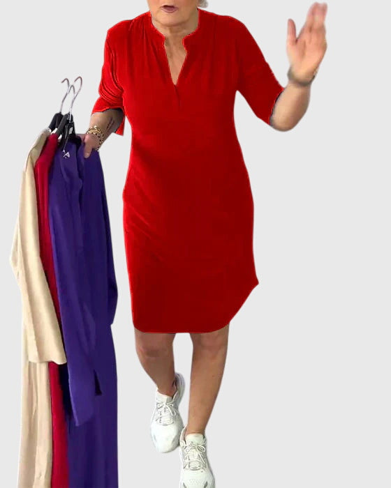 Alexandra - rochie uni cu decolteu în V — imagine 7