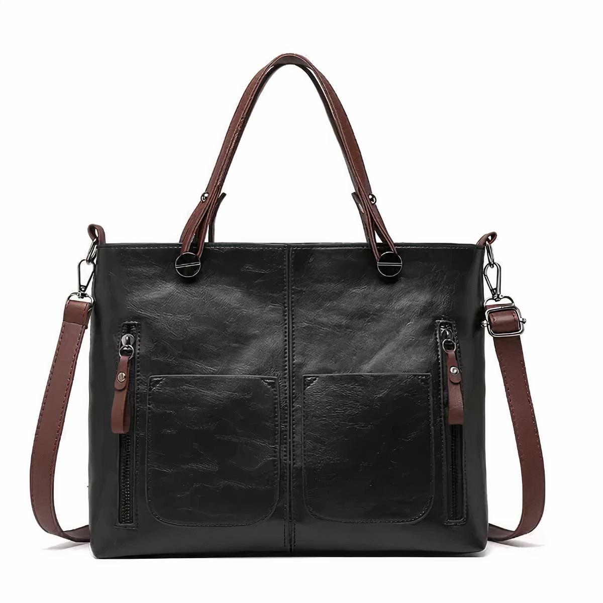 Alexandra - Geantă crossbody retro emblematică din poliuretan, piele ecologică — imagine 2