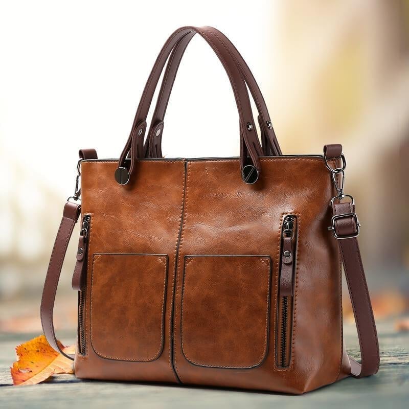 Alexandra - Geantă crossbody retro emblematică din poliuretan, piele ecologică — imagine 4