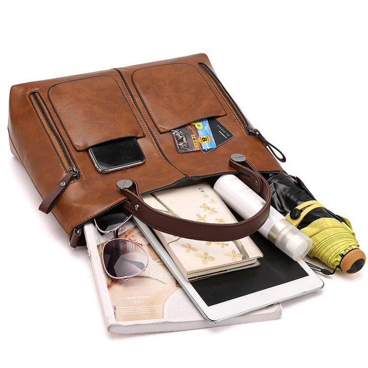 Alexandra - Geantă crossbody retro emblematică din poliuretan, piele ecologică — imagine 7