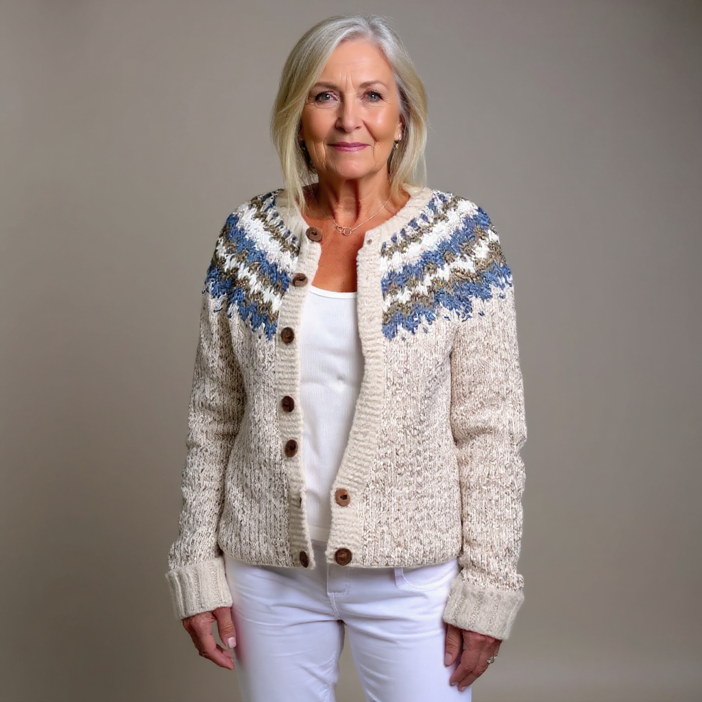 Alyssa - Cardigan islandez retro — imagine 1