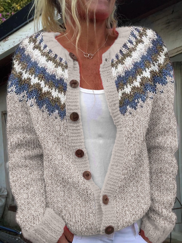 Alyssa - Cardigan islandez retro — imagine 2