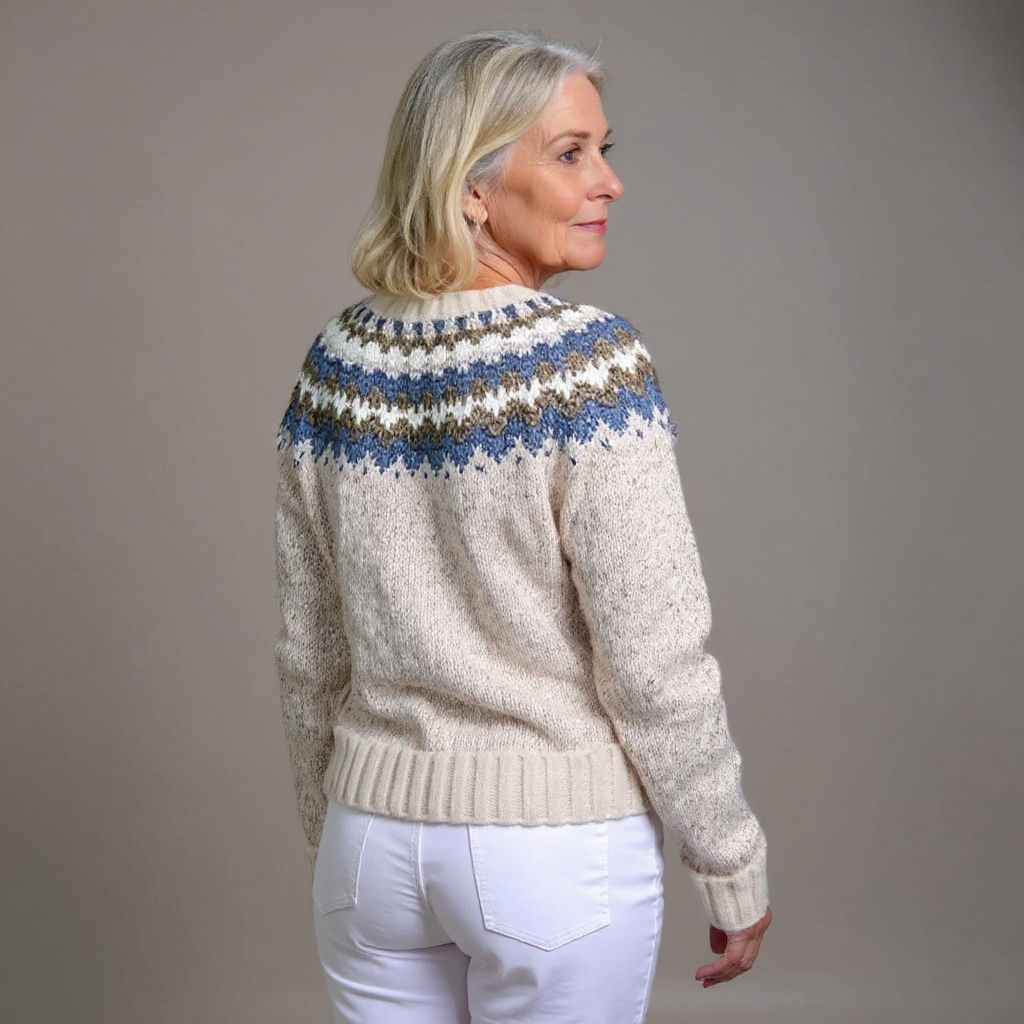 Alyssa - Cardigan islandez retro — imagine 3
