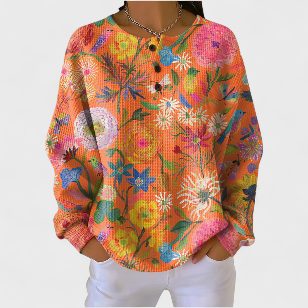 Alyssa - pulover cu imprimeu floral colorat — imagine 1