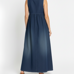 Amara - rochie maxi retro din denim — imagine 3