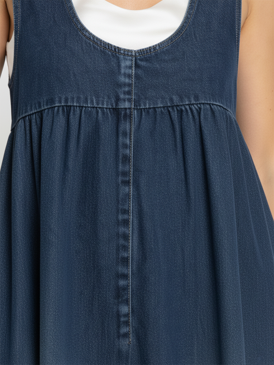 Amara - rochie maxi retro din denim — imagine 4