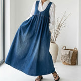 Amara - rochie maxi retro din denim — imagine 6