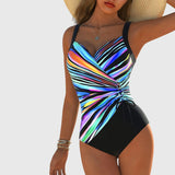Amelia - un costum de baie la modă, foarte elastic, cu detaliu încrucișat în față — imagine 1