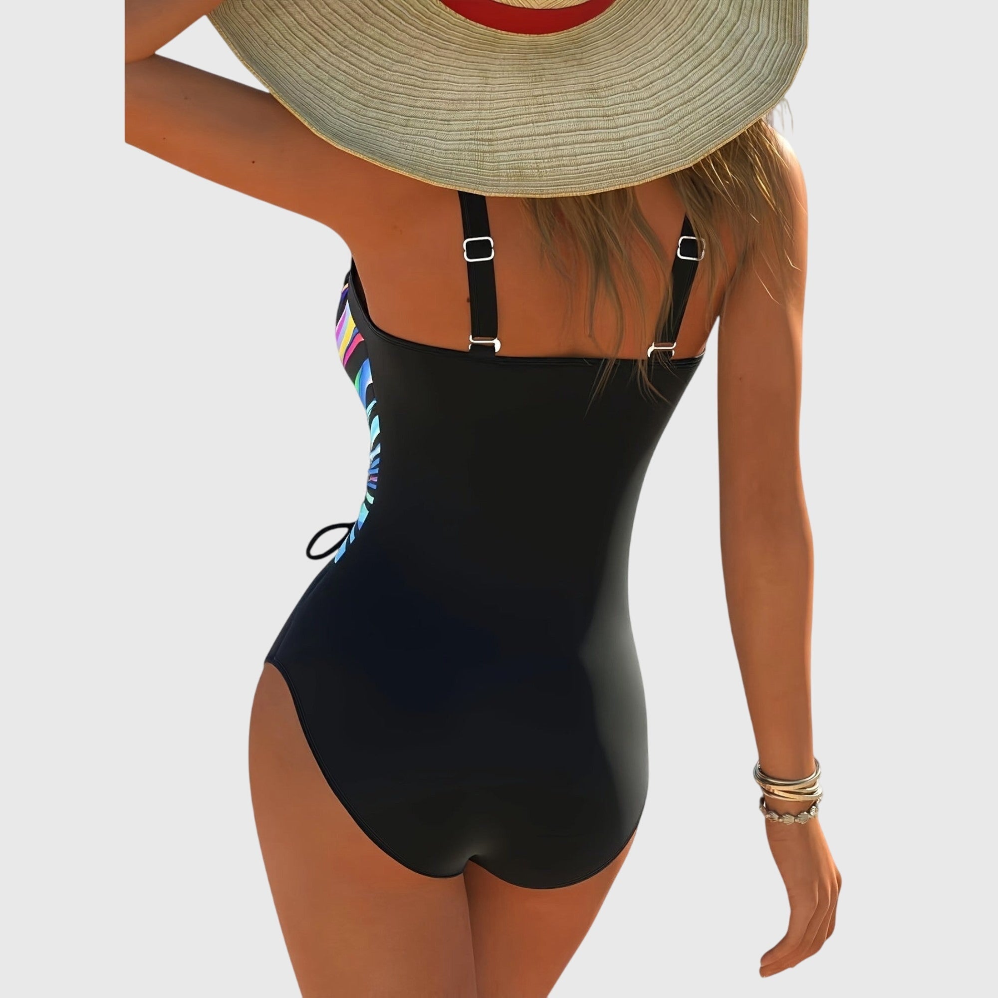 Amelia - un costum de baie la modă, foarte elastic, cu detaliu încrucișat în față — imagine 2