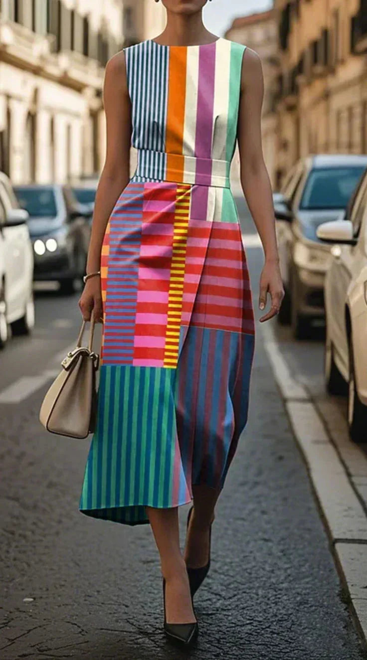 Amelia - rochie imprimeată fără mâneci — imagine 2