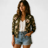 Andreia - jachetă bomber elegantă cu imprimeu floral — imagine 4