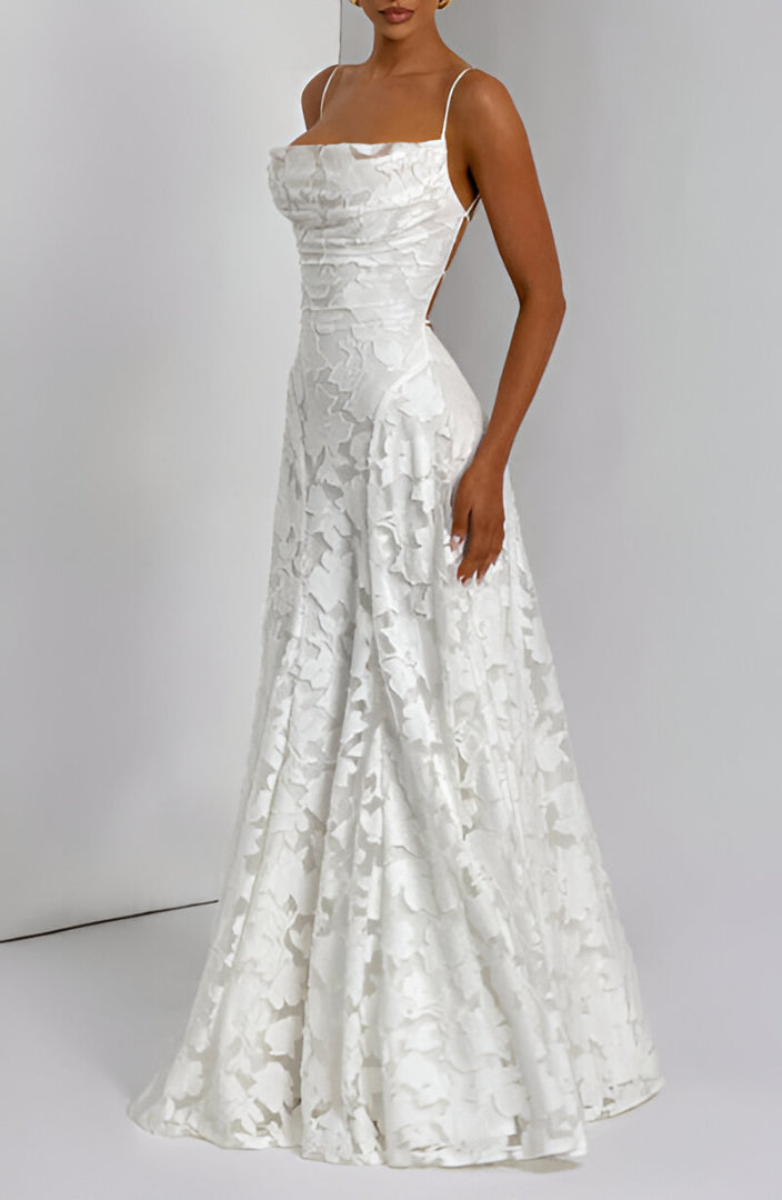 Anna - rochie lungă cu dantelă — imagine 3