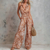 Athena – salopetă elegantă fără mâneci cu imprimeu floral și croi larg — imagine 1