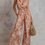 Athena – salopetă elegantă fără mâneci cu imprimeu floral și croi larg — imagine 2