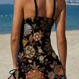Aurora - tankini cu imprimeu floral și pantaloni scurți care controlează abdomenul — imagine 5
