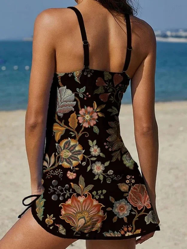 Aurora - tankini cu imprimeu floral și pantaloni scurți care controlează abdomenul — imagine 5