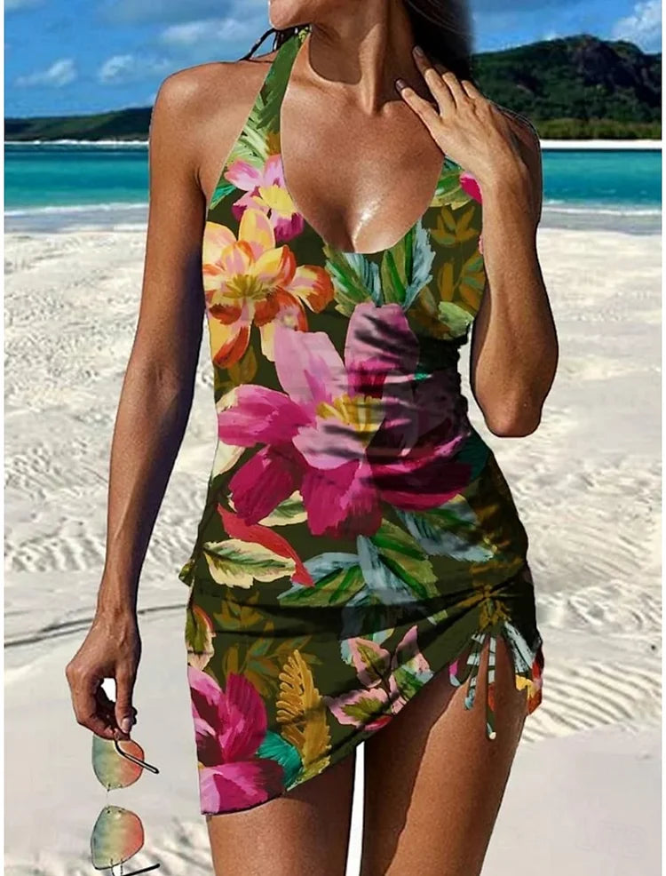 Aurora - tankini cu imprimeu floral și pantaloni scurți care controlează abdomenul — imagine 6