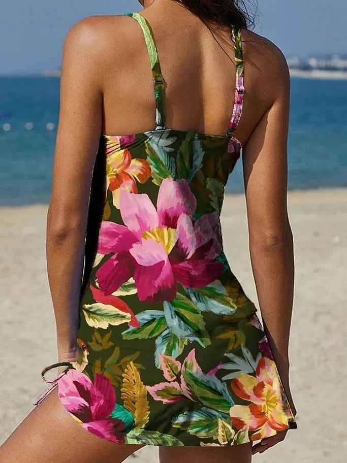 Aurora - tankini cu imprimeu floral și pantaloni scurți care controlează abdomenul — imagine 7