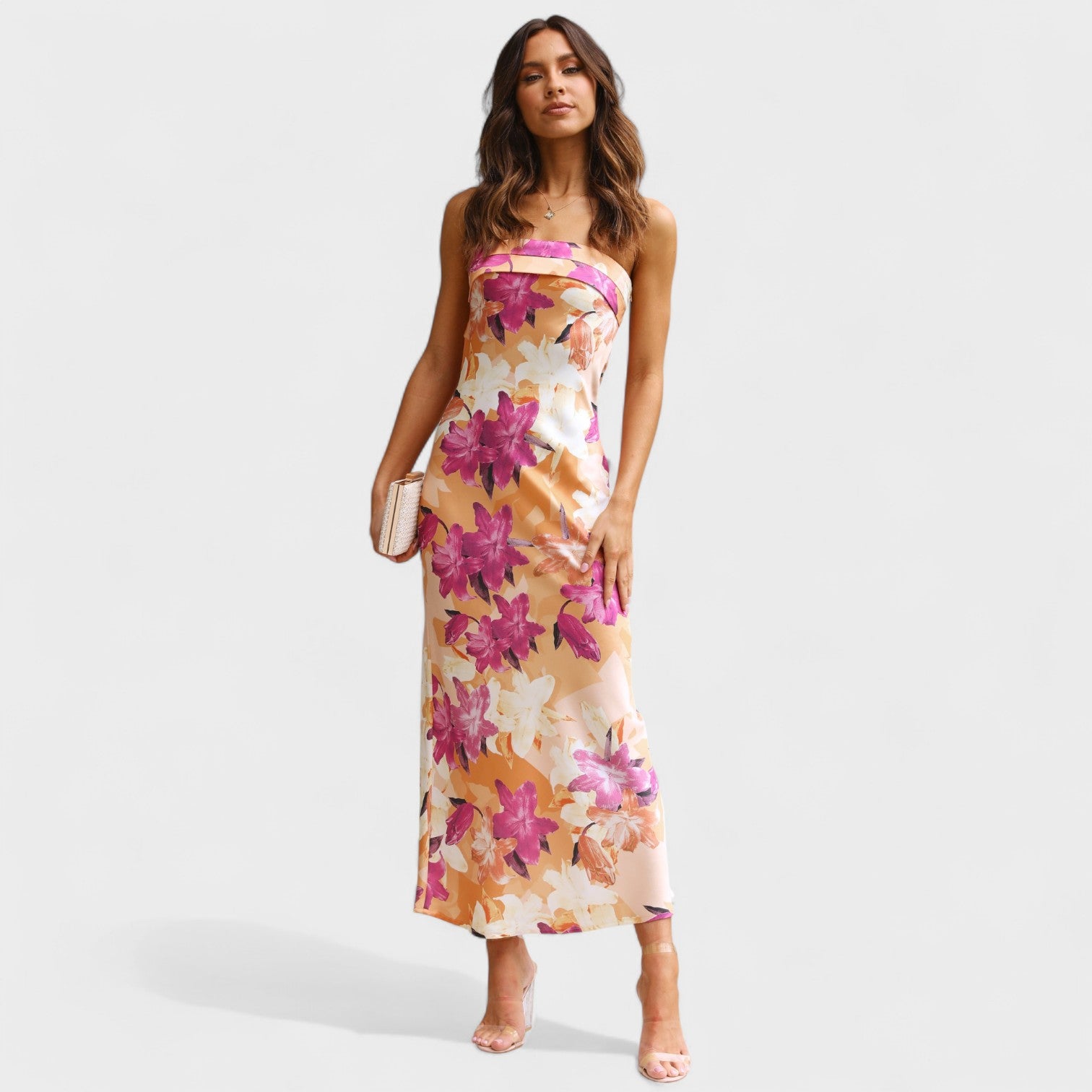 Avery - Rochie din satin fără mâneci — imagine 4
