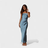 Avery - Rochie din satin fără mâneci — imagine 11