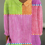 Ayda - bluză jucăușă cu model patchwork — imagine 2