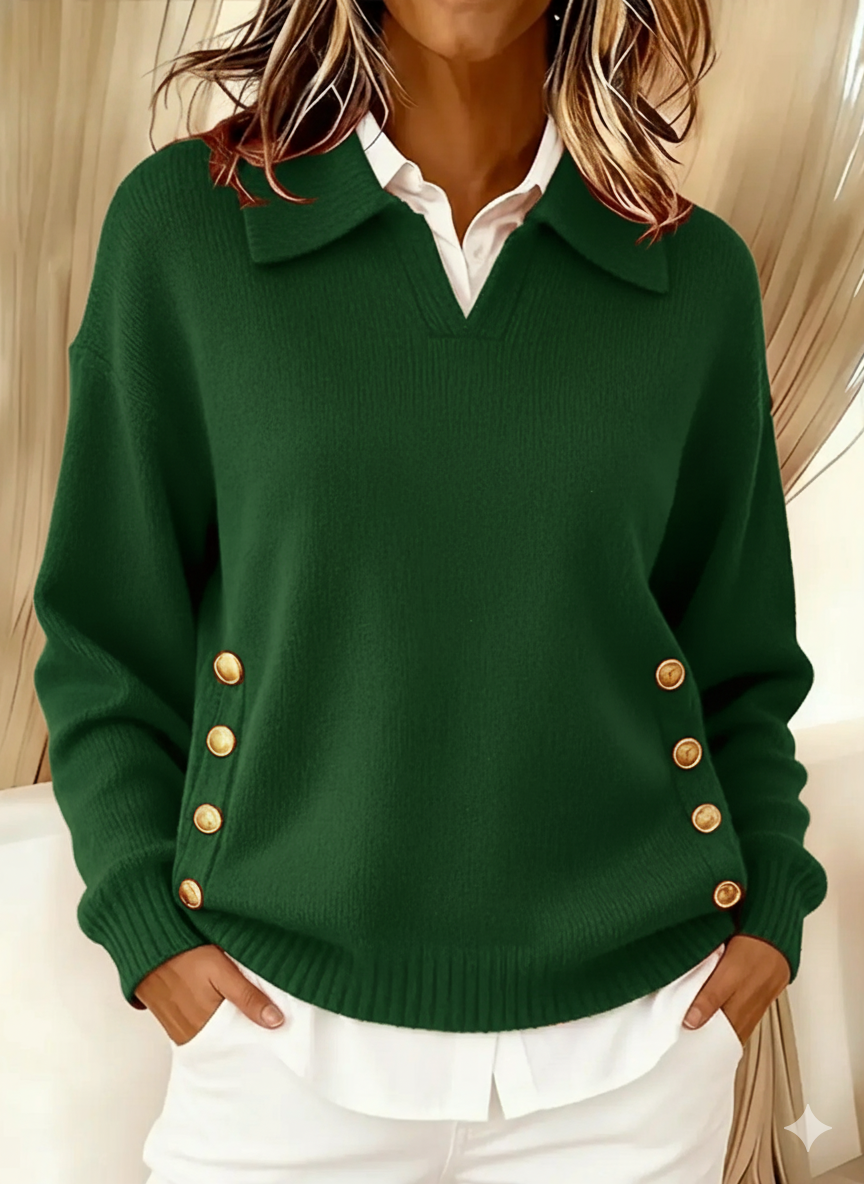 Barbara - Guler de tricou cu nasturi aurii — imagine 7