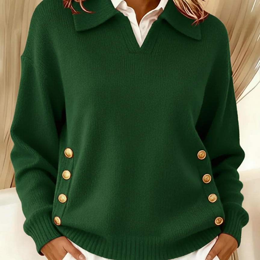 Barbara - Guler de tricou cu nasturi aurii — imagine 7