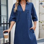 Bree - rochie casual din denim — imagine 3